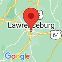 Map of Lawrenceburg, TN